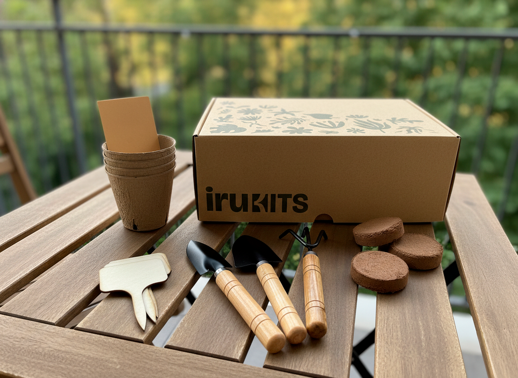 Kit de Huerto Aromáticas para Casa con Semillas y Herramientas